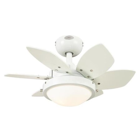 BRIGHTBOMB 24 in. Opal Frosted Glass Indoor Ceiling Fan with Reversible Blades - White & Beech BR1640405